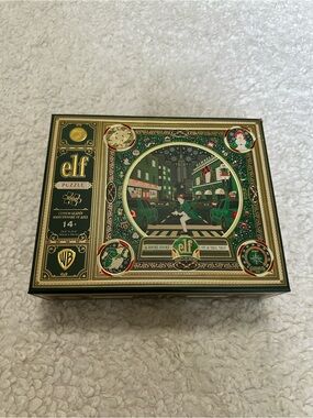 ELF Holiday Collector Puzzle Box - Green & Gold Artwork